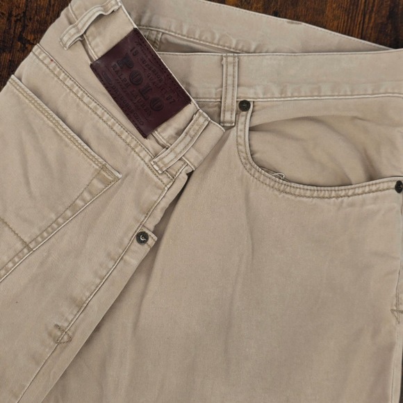 Polo Ralph Lauren Other - Polo Ralph Lauren Straight Leg Cotton Pants Mens 38/34 Tan Khaki Chino Trousers
